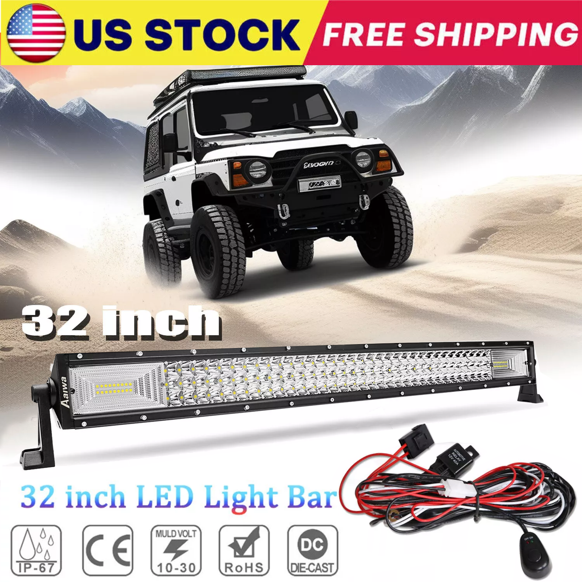 Skyworld 32 Pulgadas Rectas De 405w Led Light Bar Spot Combo | Cuotas