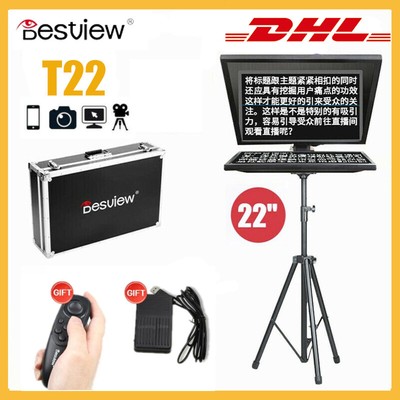 Desview T22 21.5'' Broadcast Teleprompter HD Display Camera DSLR Video Recording