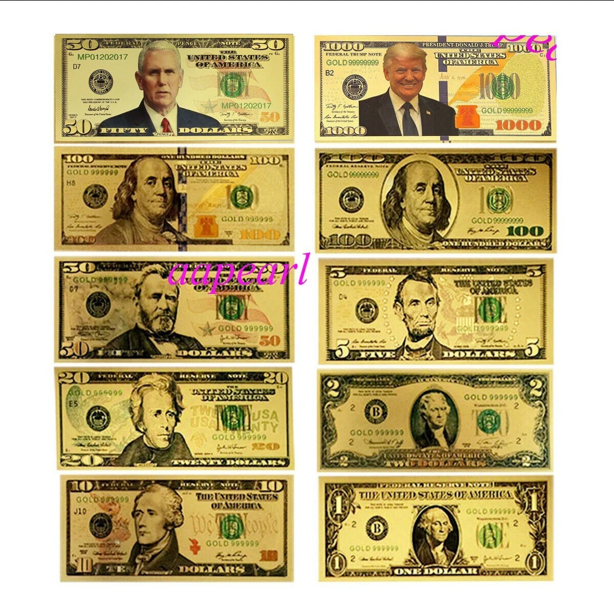Dollars banknotes on sale