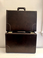 Vintage Catalog Portfolio Document Brief Case Attache Briefcase Clean w/Keys X2