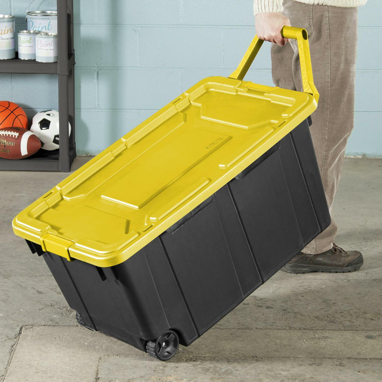 40 gallon storage container with wheels
