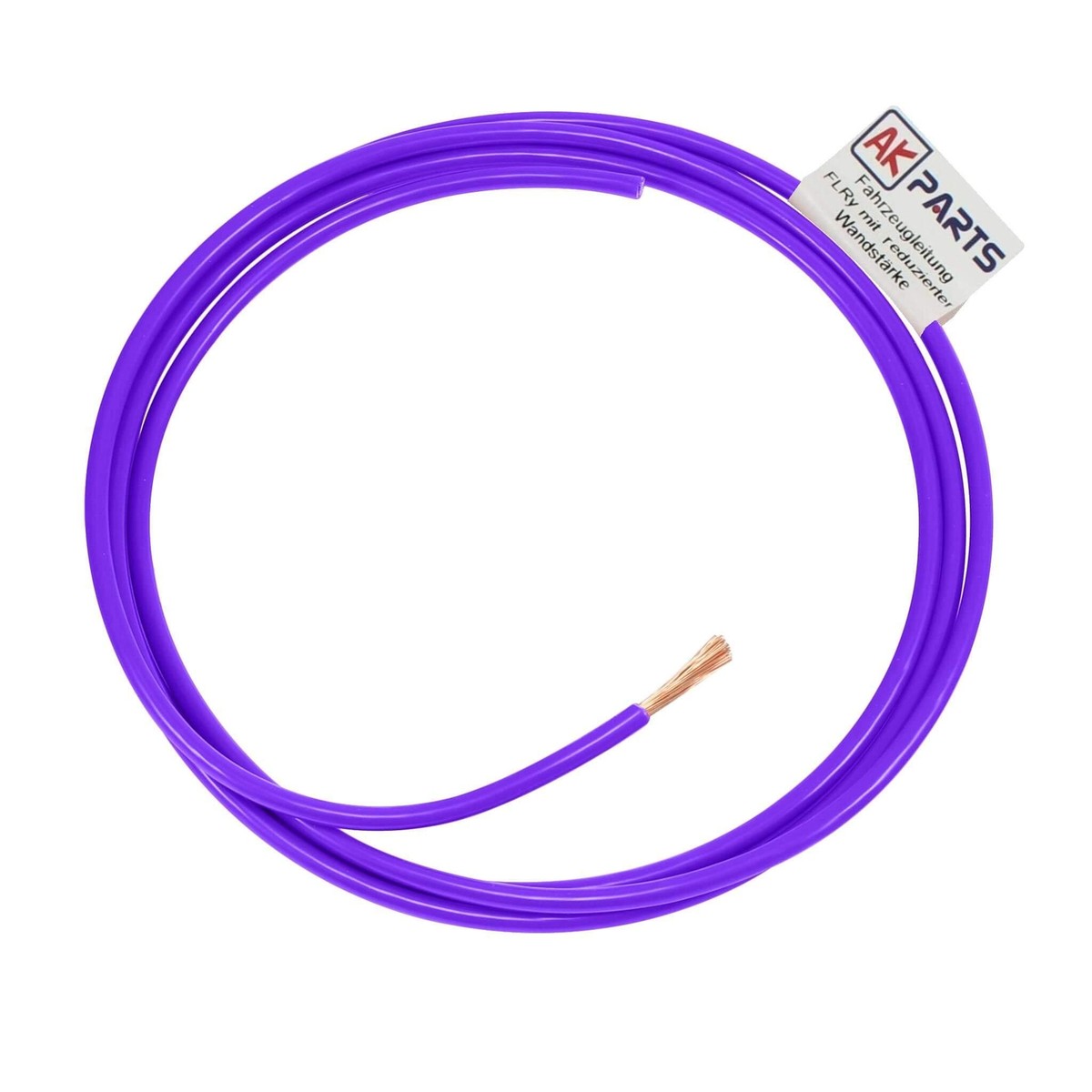 AK-Parts Fahrzeugleitung 0,5mm² FLRy - 10 Meter Braun-Weiß Kabel