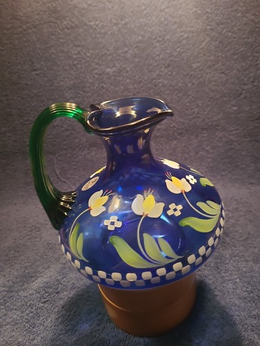 Fenton Designer Showcase Series Handpainted Pitcher - Picture 3 of 6