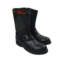 Vintage 883 Police Motorcycle Steel Toe Leather Boots Size 43