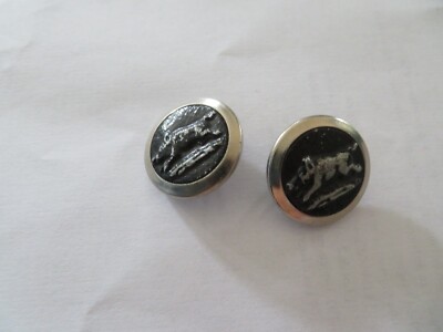 2 Boutons De Vénerie Vintage Sanglier – Métal, 2.5 Cm, Occasion, Chasse Traditionnelle