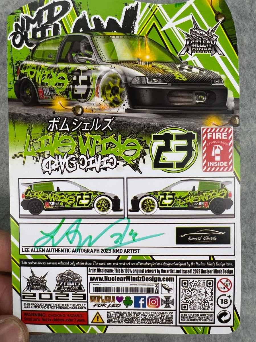 🎌🎌Hot Wheels Nuclear Mindz Designs Honda Civic EF Green H14