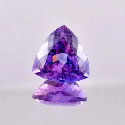AAA+ Natural Purple Blue Java Plum Sapphire Trillion Cut 15X15 MM Loose Gemstone
