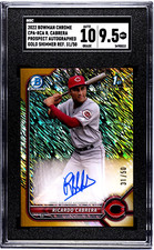 Ricardo Cabrera 2022 Bowman Chrome Gold Shimmer Refractor Autograph /50 SGC 9.5