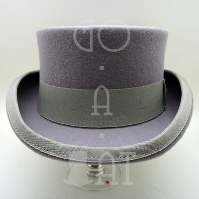 RETRO Wool Felt Men Tuxedo Top Hat Coachman Victorian Short  display picture 3