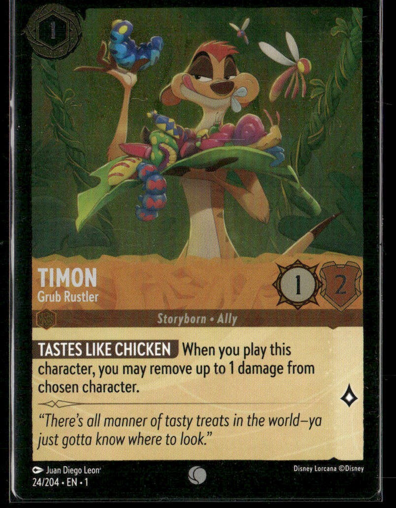 2023 Disney Lorcana The First Chapter Cold Foil Timon #24/204