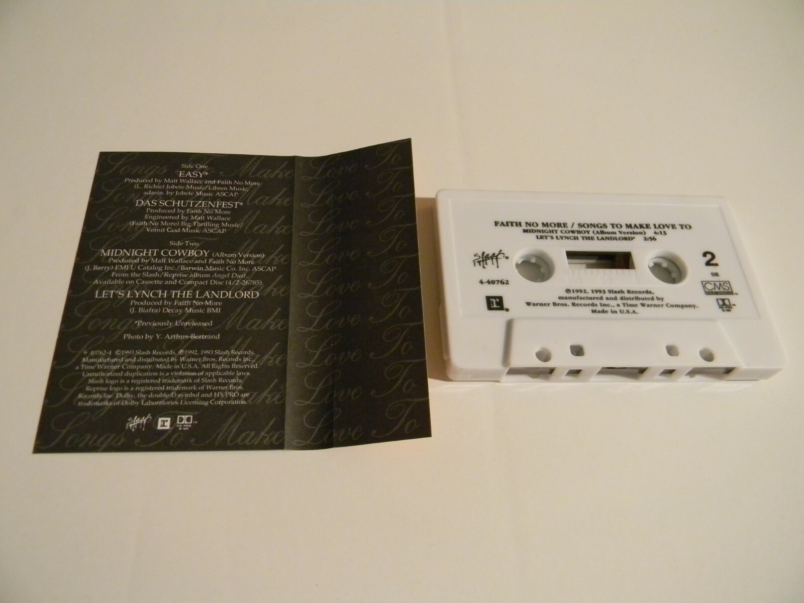Faith No More Us Cassette 4 Trk Songs To Make Love By Nm Easy Maxi