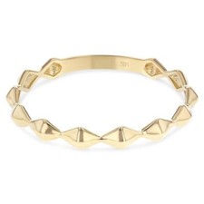 14K Solid Gold Modern and Trendy Stacking Ring