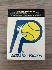 1981 Fleer Basketball - INDIANA PACERS Team Logo Sticker Card NM Ver 1