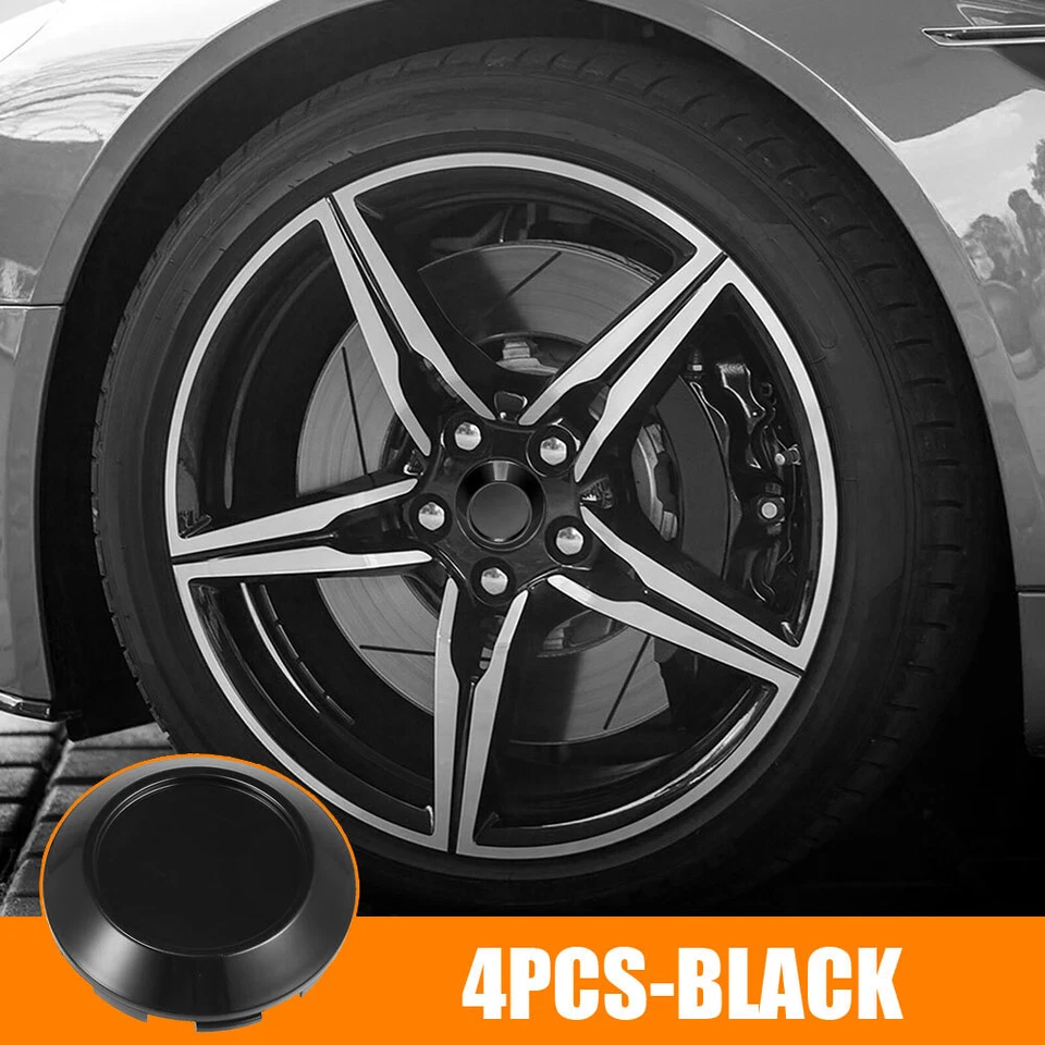 4x Clips Universales 76mm Cubierta Tapacubos Centro Neumático Rueda Coche Negro-Accesorios Foto 4 de 4