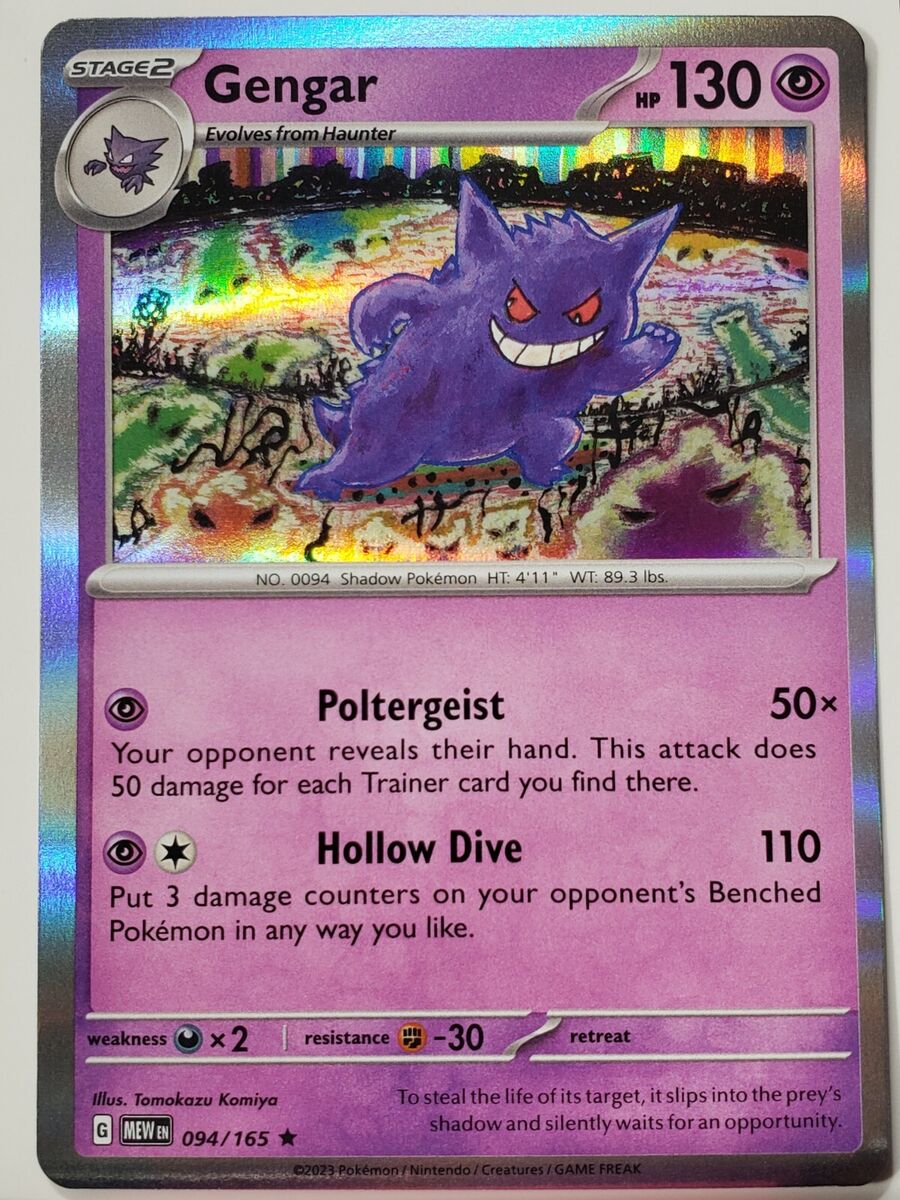 Carta Pokémon - Gengar 94/165 - 151 - Copag Escala Miniaturas by