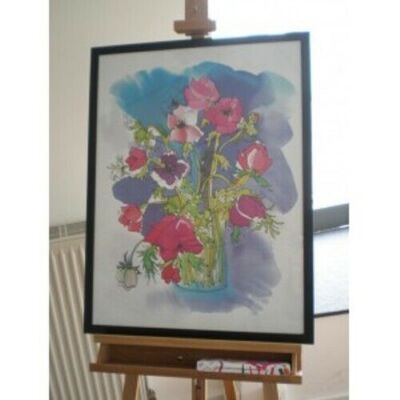 KUNSTDRUCK HAZEL BURROWS - SILKY FLOWERS