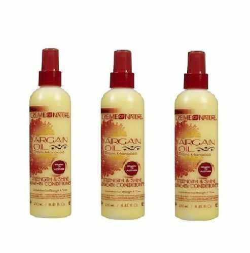 LOT OF 3 Cream of Nature Argan Oil Strength & Shine Revitalizing No RINSE  - Picture 1 of 1