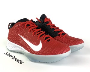 red nike baseball turf shoes