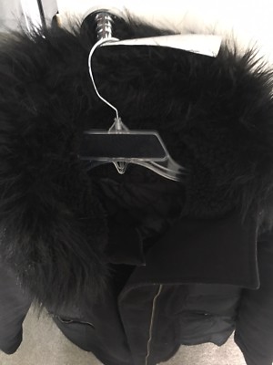 Parka Noire Topshop Pour Femme - Taille 12 - Occasion Très Bon État
