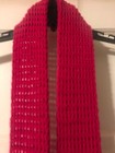 Very Long Handmade Knitted Hot Pink Scarf Beautiful Stylish & Warm-ish — photo 4