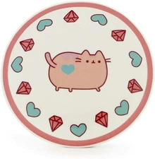Pusheen by Our Name is Mud “Pusheen Pink Trinket Tray” Stoneware Dish, 4 Inches