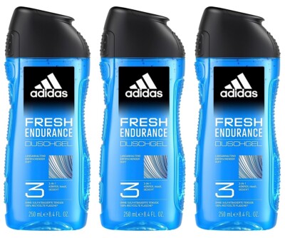   Adidas Fresh Endurance Duschgel Herren  Shower Gel Körper Shampoo 3x 250ml  