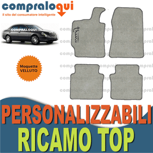 TAPPETI PER LANCIA THESIS TAPPETINI AUTO SU MISURA IN MOQUETTE 4 RICAMI TOP