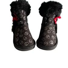 Disney Minnie Mouse Toddler Boots Girl's Black US 5 Mouse Design Bow Accent