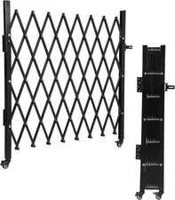 Aluminum Expand Barricade Gate Outdoor Folding Safety Barrier Traffic Black