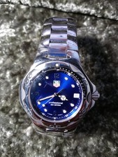 TAG Heuer Men's Kirium Professional 200m Blue SS Quartz Watch WL1116 Untested!