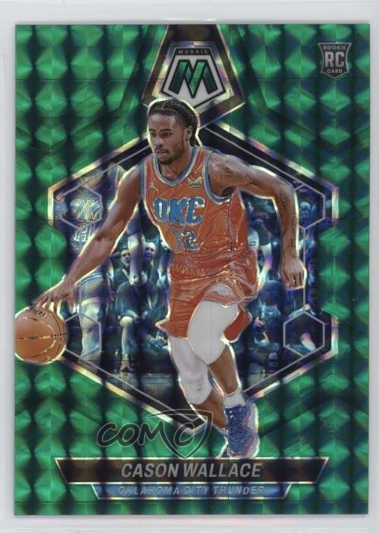 2023-24 Panini Mosaic Rookies Teal Mosaic Prizm 5/75 Cason Wallace #218 16wc