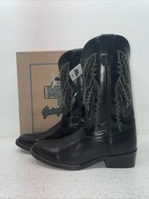 New Youth Black Smoky Mountain Cowboy Boots. 3054 Y 3.5 3 1/2. 22-73