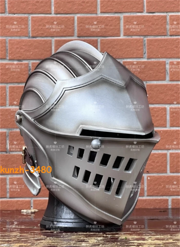 1/1 Dark Souls Knight Oscar Cosplay Helmet Medieval Halloween Party Mask Props  - Image 3 of 4