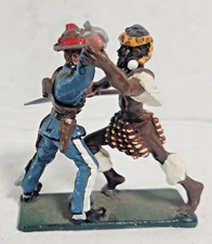 ZULU WARS HAND TO HAND COMBAT TOY SOLDIERS NATAL CARBINEER VS ZULU WARRIOR 54mm
