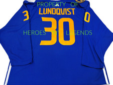 NWT-S to 2XL HENRIK LUNDQVIST TEAM SWEDEN ADIDAS LICENSED PRACTICE HOCKEY JERSEY