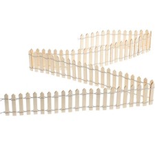 Wood Miniature Fence Small Picket Fence for Dollhouse Garden Decor