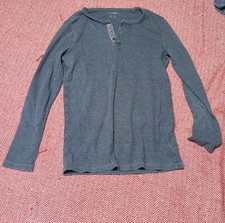 Livergy Dark Grey Long Sleeve Shirt with Buttons Size M/L - Men's Casual Wear