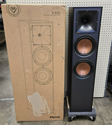 【未使用】Klispch/R-820F/フロアスタンディングスピーカー2台セット ⑥ Klipsch R-820F Floor-Standing Tower Speaker - Ebony for sale