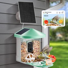 Smart Bird Feeder with Camera Solar Panel AI Identify Birds APP Wi-Fi