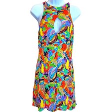 Nasty Gal Collection Mini Dress US 8 Colorful Abstract Print Sleeveless small