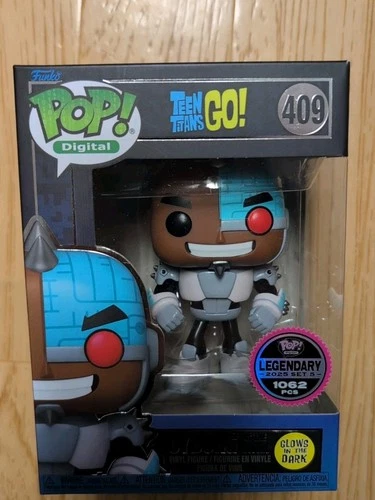 Funko Pop! Digital Teen Titans Go! Cyborg as the Cyborg GITD Funko Digital Excl.