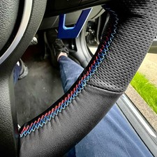 NEU M-Naht Handnähen Lenkrad Leder Abdeckung für BMW E82 E87 E90 330i X1 E84