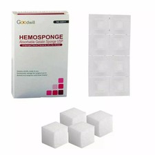 DENTAL HEMOSPONGE ABSORBABLE GELATIN STERILE SPONGE 32pcs PACK SIZE 10x10x10mm