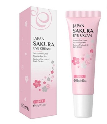 Laikou Japan Sakura Eye Cream Firming Dark Circles Smooth .5 oz /15 g New Sealed