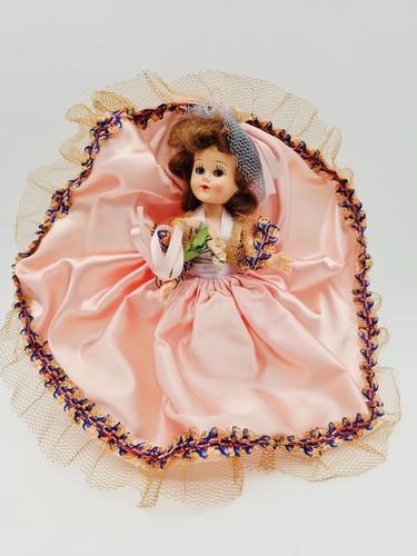 Bridesmaid Doll Sleepy Eyes Red Hair Pink Satin Dress Vintage 1950s in Orig Box