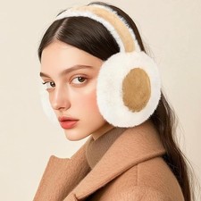 Women  s Winter Ear Muffs Faux Fur Foldable Fuzzy Ear Warmers Cute  Cozy