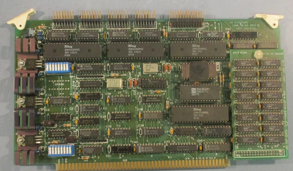 Modicon JC Systems 1007-100-01B Link Circuit Board REV B 3 Integrated Circuits - Image 3 of 4