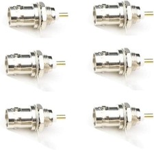 BNC Chassis Panel Mount Socket Female Jack Solder Type Connectors silver