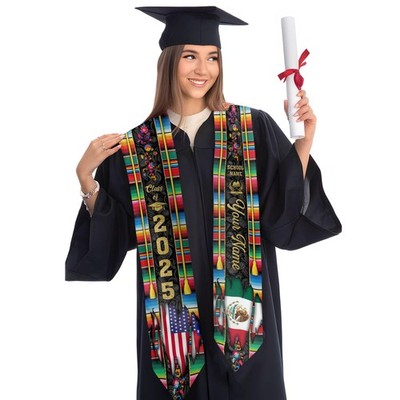 graduation dress mexican Personalized Stole, Class Of 2026 Mexico Graduacion Sash, Gra mexican graduation stole