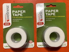  2 Pack Family Wellness Hospital Quality Medical Paper Tape 1 in. x 10 yards